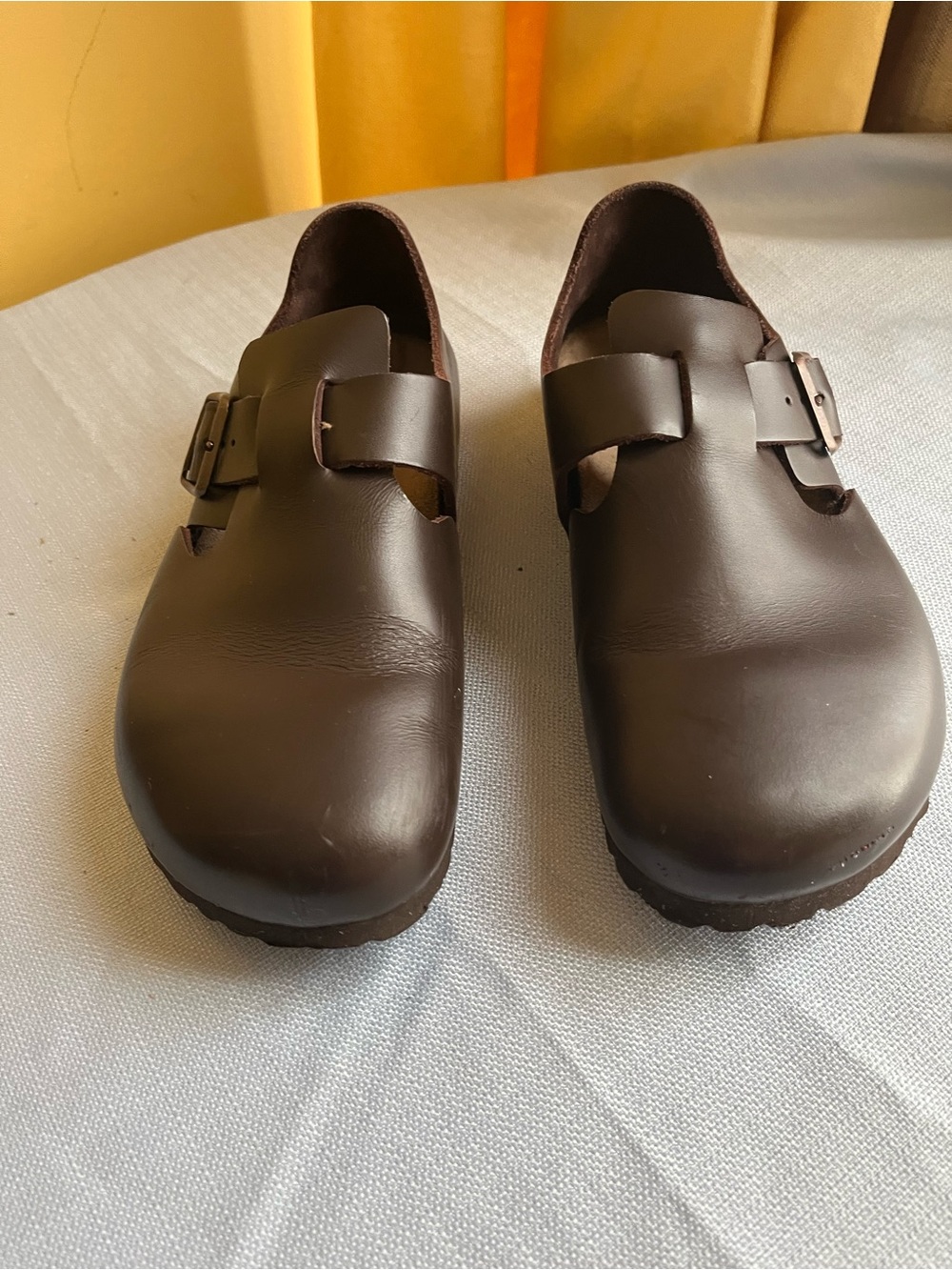 Birkenstock Women's Dark Brown Slip-On Buckle Clogs